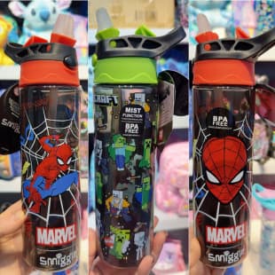 Australian Smiggle Straw Water Bottle, Lightweight Transparent Cup for Boys, Girls, and Students, 650ml Large Capacity
