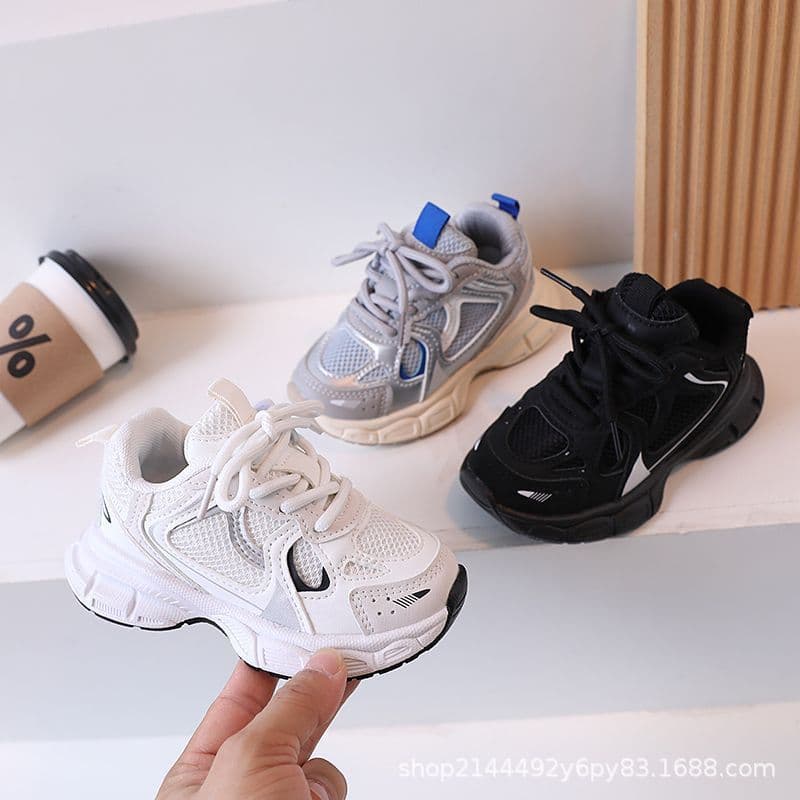 Girls' Sneakers 2024 Spring New Style Kids' Chunky Sneakers Boys' Shoes