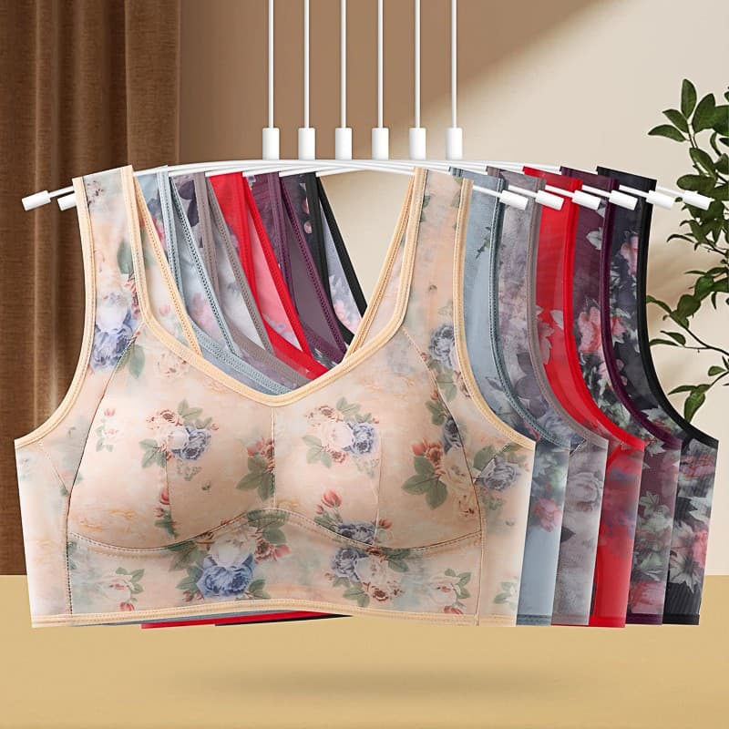 Seamless Plus Size Mom Style Adjustable Bra for Women, Push-up Comfort Fixed Cup Lift Side Boob Control Bra