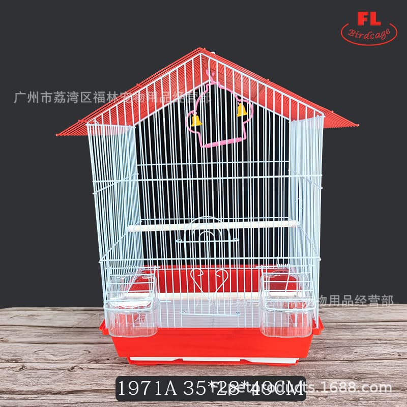 Fulin Pet Supplies Wholesale Pet Cage Bird Cage Budgie Parakeet Metal Bird Cage