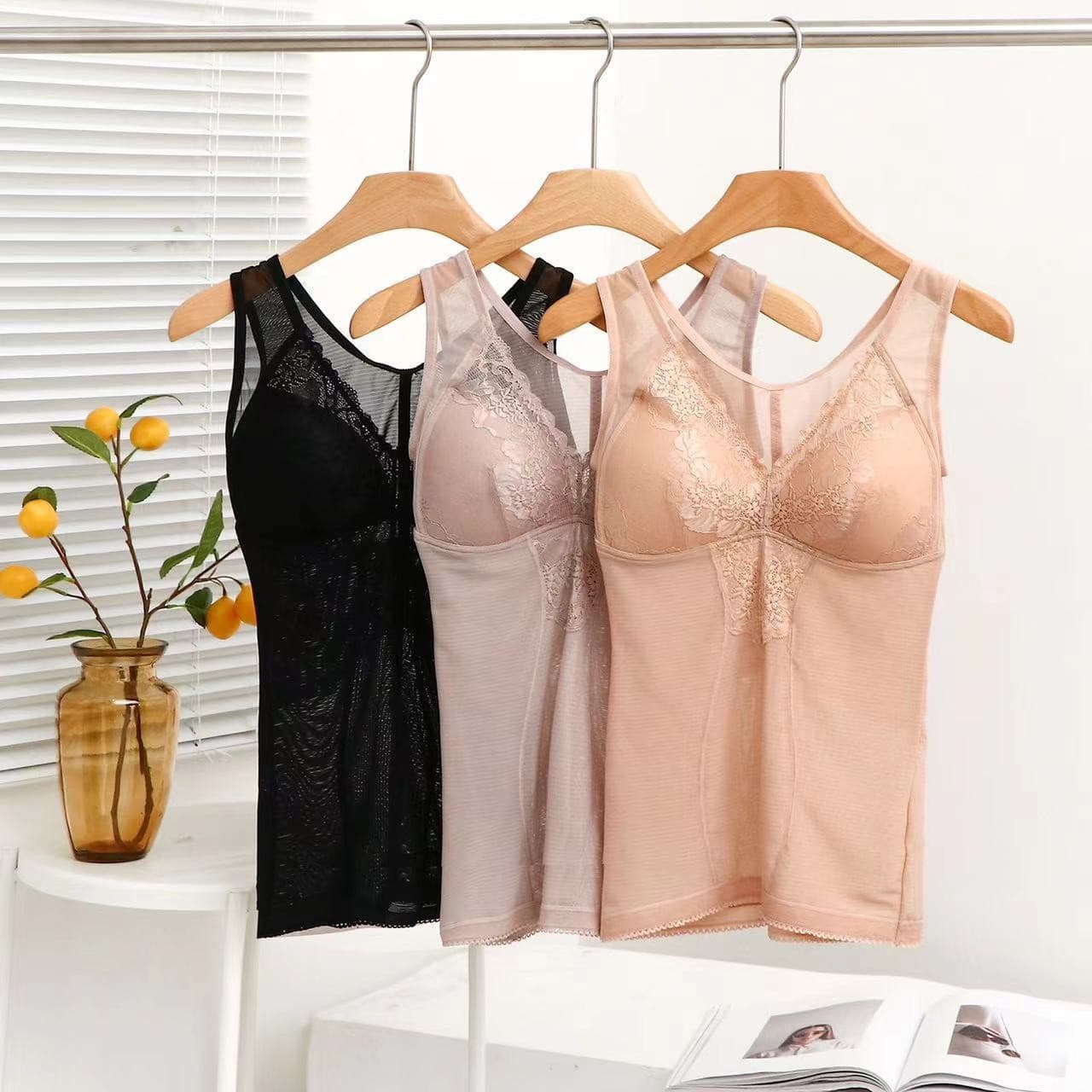 Thin Shapewear for Women, Slimming Top, Vest Base Layer, Waist-Shaping Bodysuit, Ladies' Bra