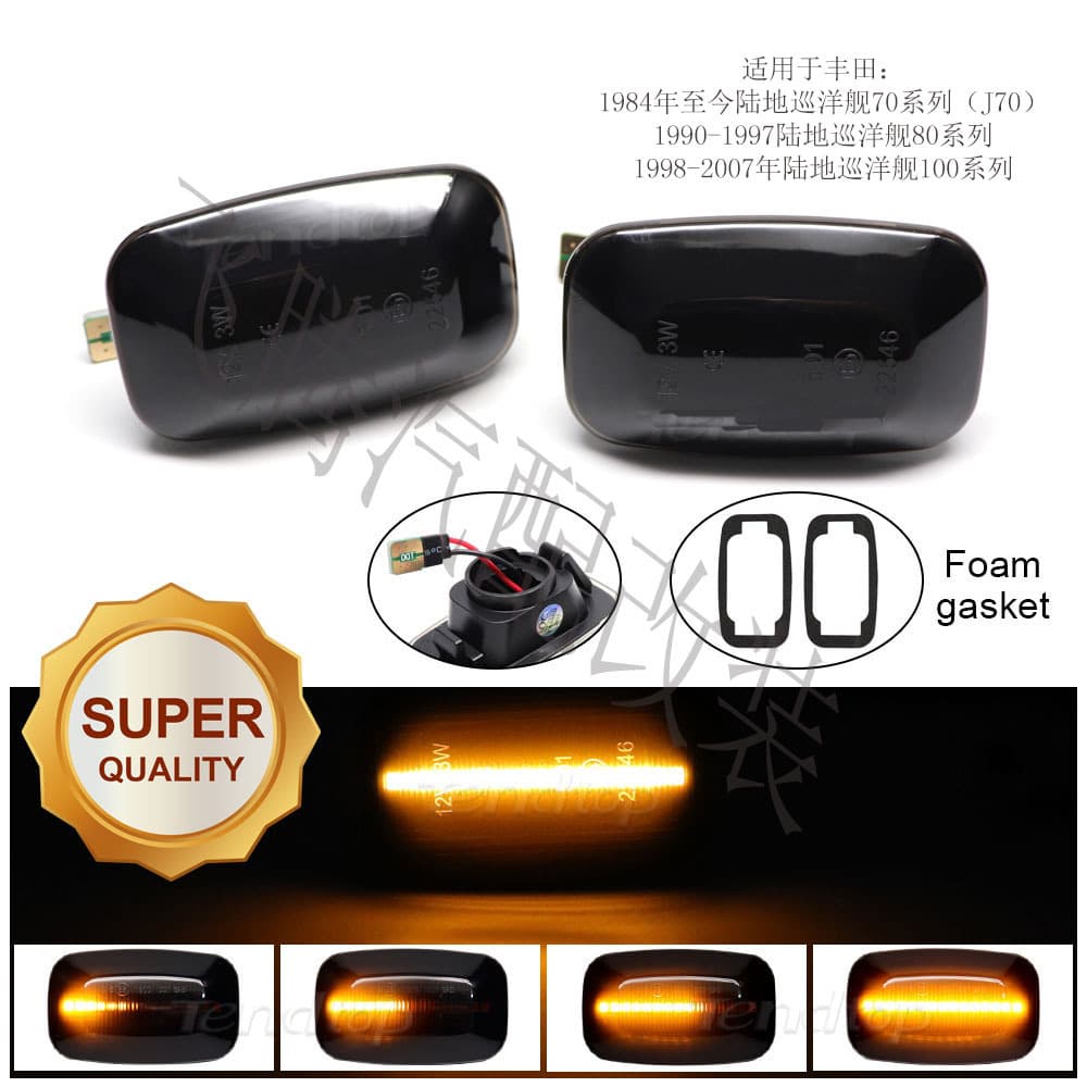 Fender turn signal side light suitable for Toyota Cruiser 70 80 100 series