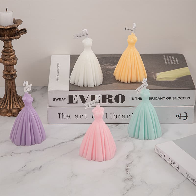 Wedding Fragrance Soy Candle Gift Set Ins Style Evening Dress Skirt Wedding Return Fragrance Wedding Celebration Handmade