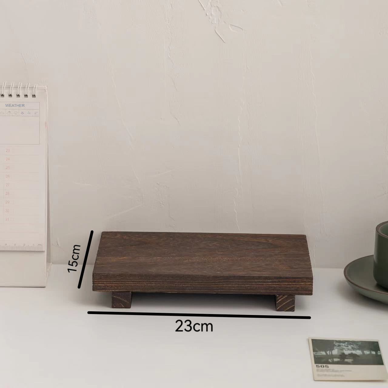 Solid Wood Display Stand Small Stool Succulent Decorative Pot Multifunctional Home Trivet Bathroom Tray