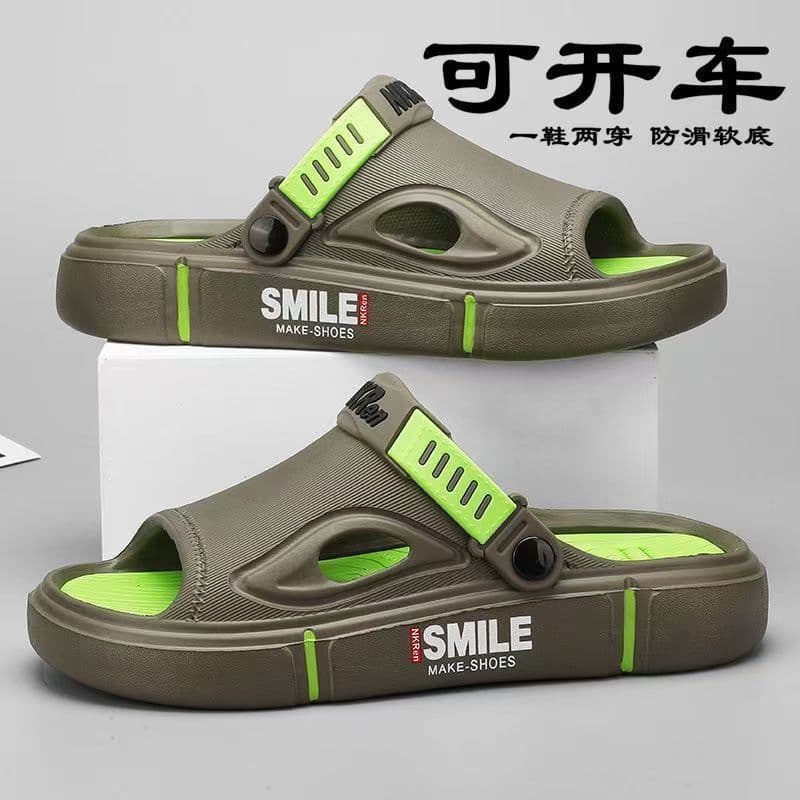 Bantaole Summer New Anti-Slip Thick Sole Sandals Men's Slippers Casual Sports Fashion Two-Wear Beach Slippers