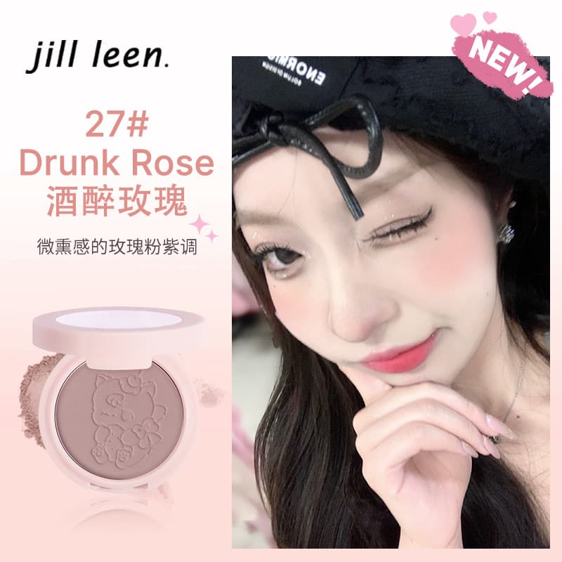 JILL LEEN Soft Matte Blush Blue Matte Flesh Pink Waterproof Purple Brightening Fine Highlighter Rouge Makeup