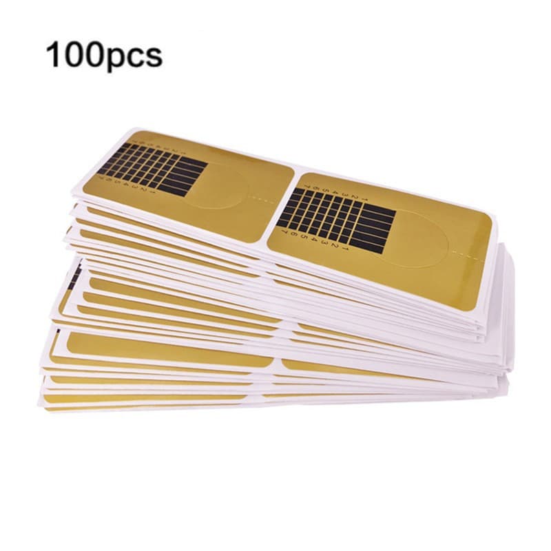 Nail Art Tool Wholesale Gel Nail Extension Nail Forms Square Nail Forms Extension Acrylic Nail Forms 100PCS