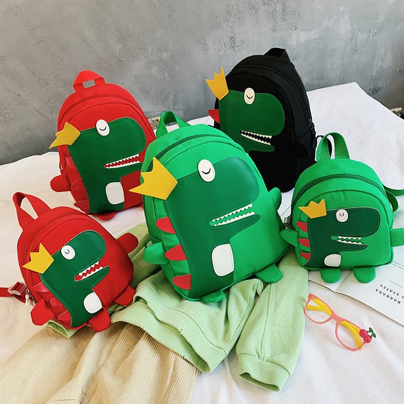 New Kindergarten Kids Backpack Cartoon Dinosaur Backpack Children's Double Shoulder Bag