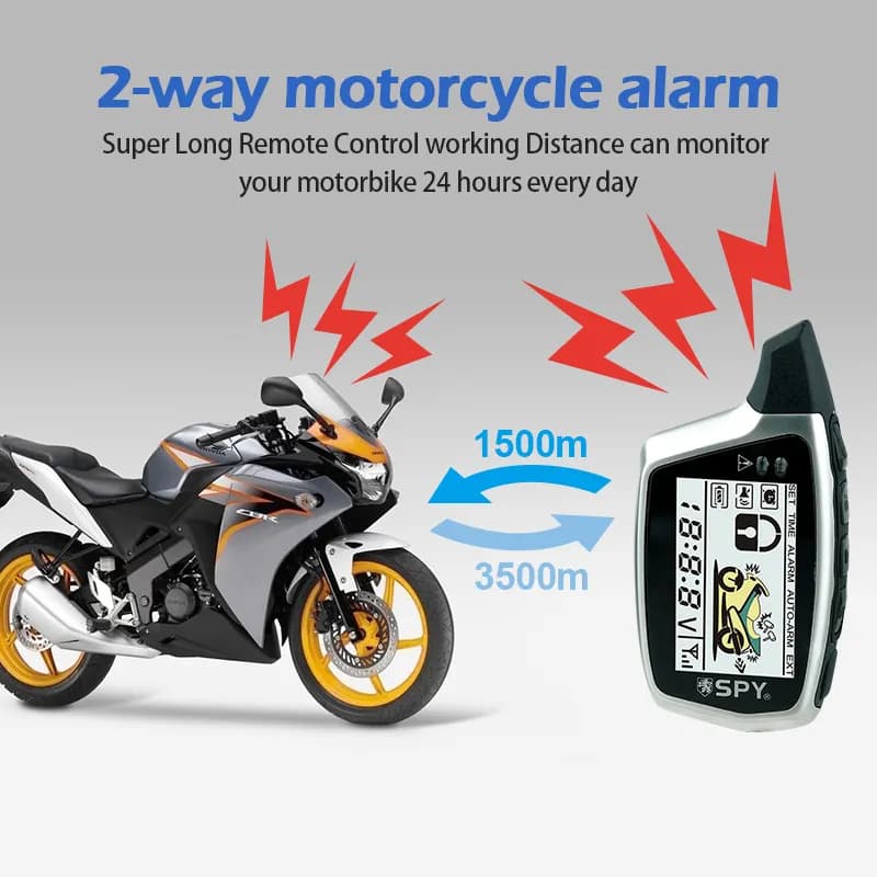 Export Dual-Use Suzuki Motorcycle Anti-Theft Alarm with Shock Sensor Remote Control Remote Start Security Alarm