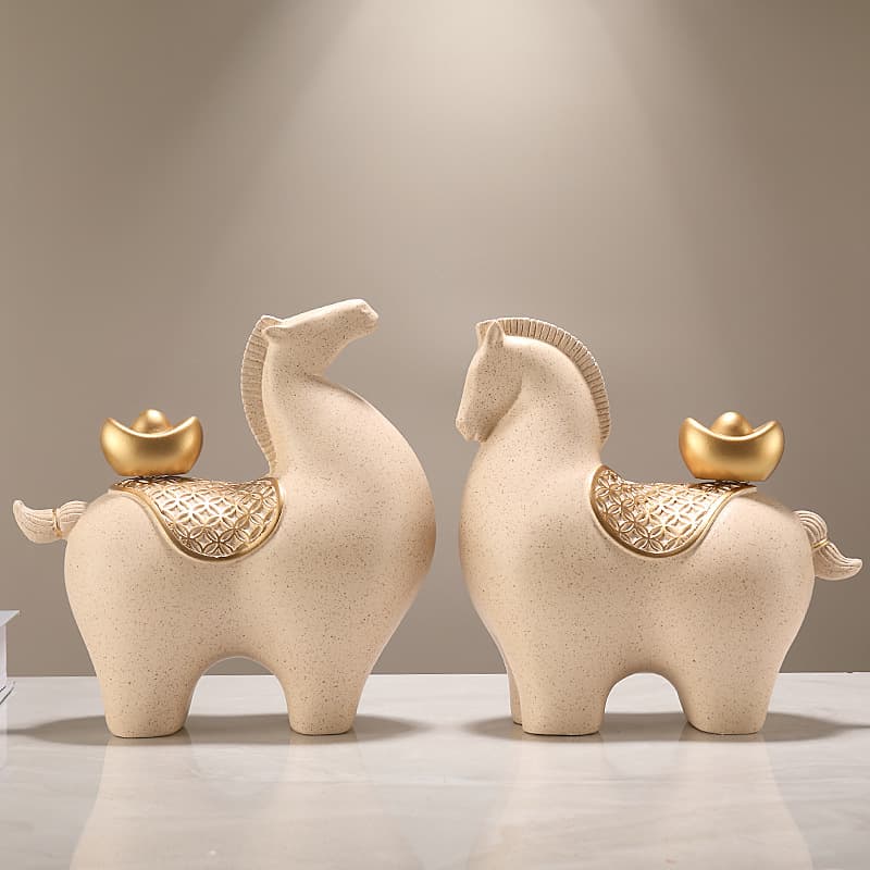 Horse Figurine for Boss Office Desk Home Living Room Decoration Bookcase Office Opening Gift
