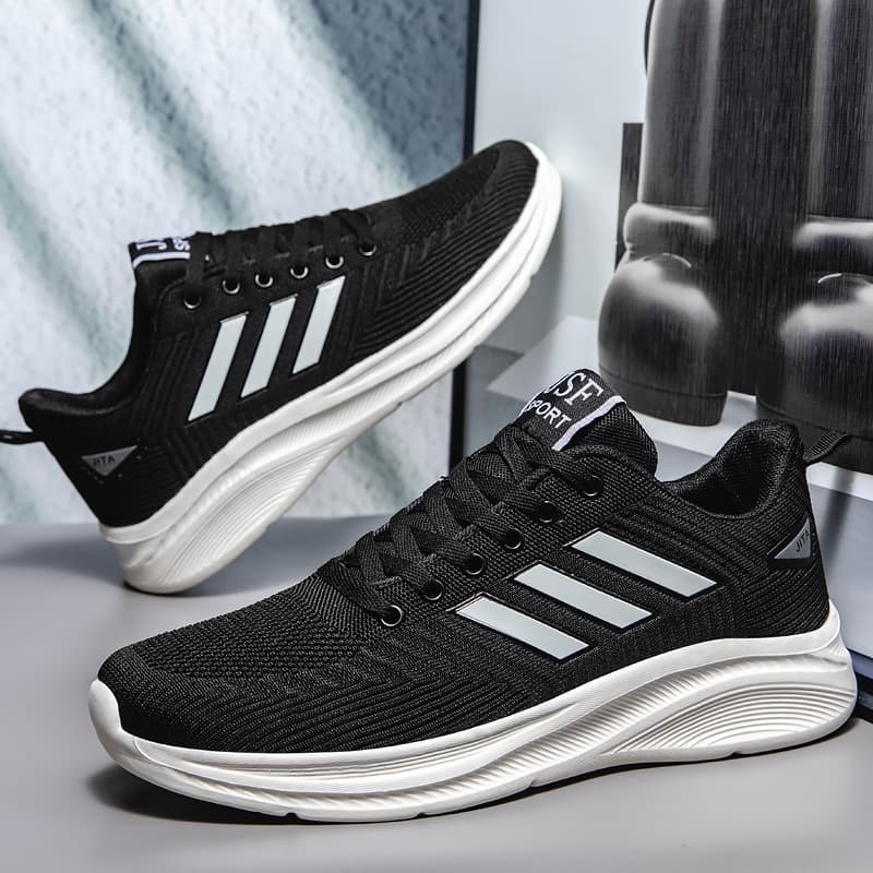 Spring Summer Autumn Large Size Men's Shoes Lightweight Big Size Flyknit Mesh Cloth Men's Shoes Cross-border Export Sports Casual Travel Shoes