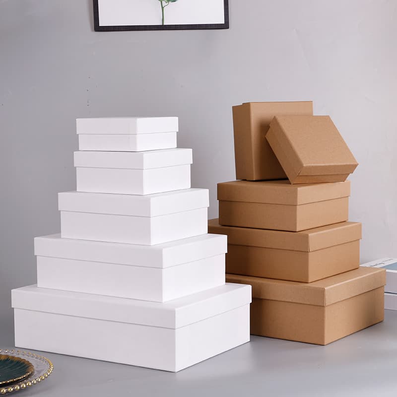 In-Stock Wholesale Lid and Base Belt Packaging Box Clothing Bag Gift Box White Bridesmaid Gift Paper Box Gift Box