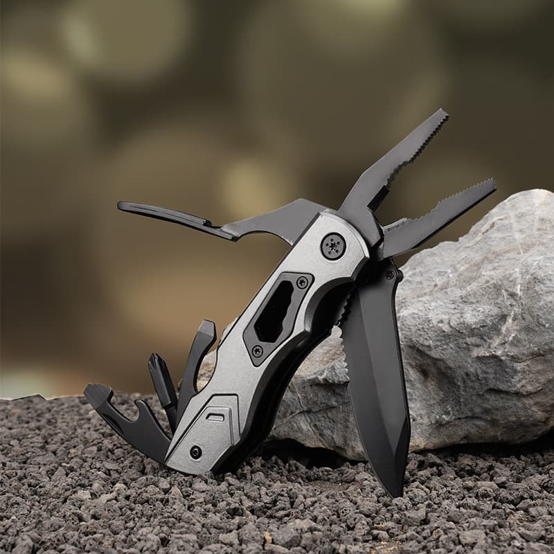 Outdoor Folding Multi-function Knife Pliers Portable Stainless Steel Tool Pliers with Bits Outdoor Combination Swiss Army Knife