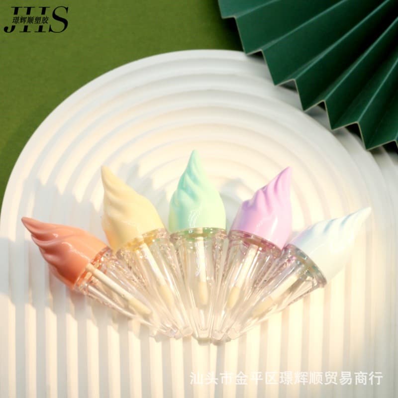 New Ice Cream Cone 5ml Lip Gloss Empty Tube Lip Gloss Tube Cosmetic Packaging Material Factory Direct Wholesale Custom Z