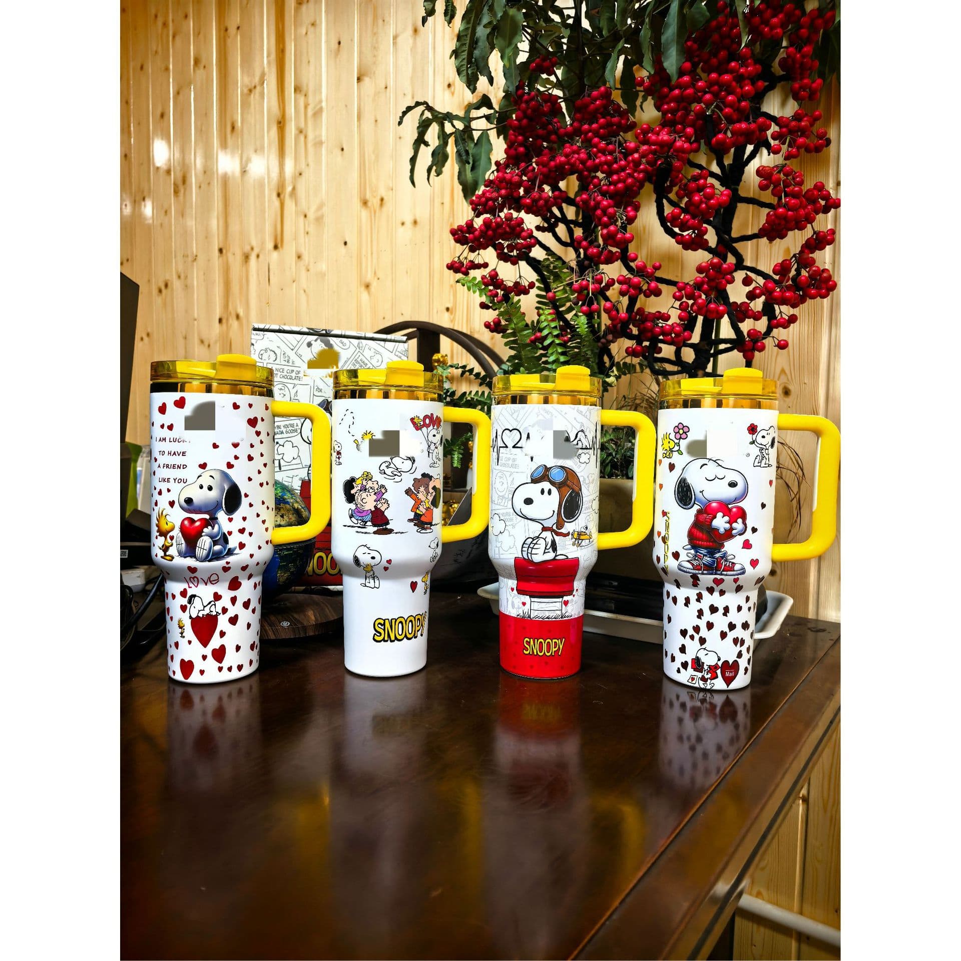 New Cross-Border Snoopy Ice King Cup Gift Box Set 304 Stainless Steel High Appearance Cartoon Insulated Mug Wholesale