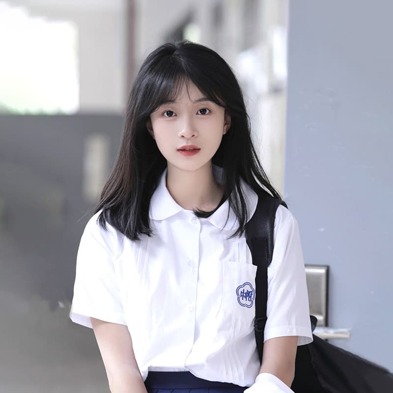 Taiwan Affiliated High School Uniform Women's JK Short Sleeve Shirt Large Size Inner Layer Long Sleeve College Wind High School Graduate Class Uniform Set