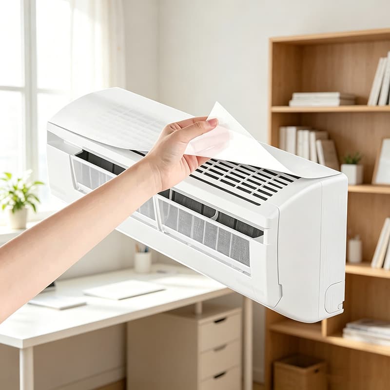 Air Conditioner Intake Filter Mesh, Household AC Split Unit Air Inlet Filter, Ultra-Thin Dust-Proof Cotton