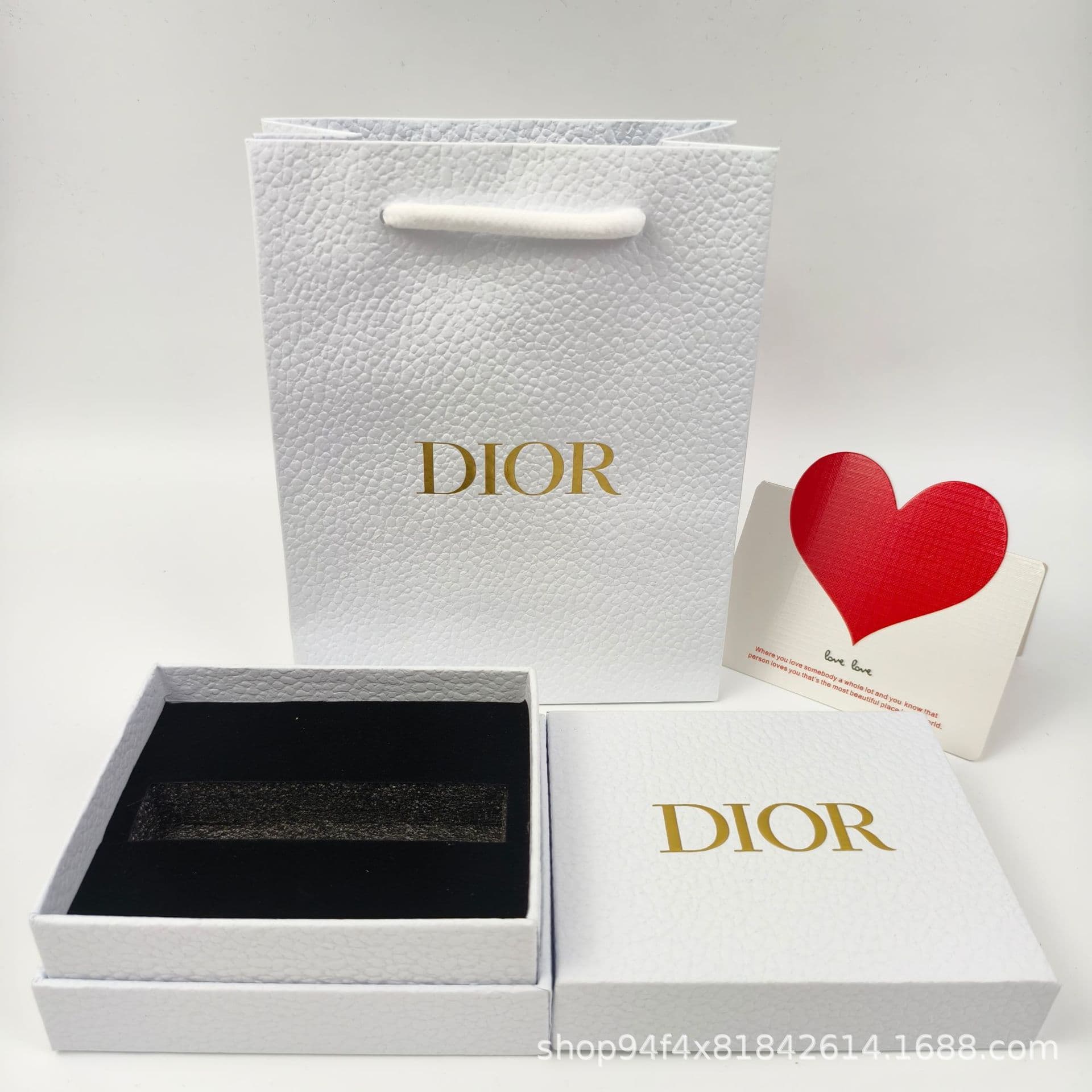 Hot-selling Gold D Lipstick Gift Box Lip Gloss Box Di Perfume Gift Bag Packaging Box Empty Box Perfume Paper Bag Shopping Gift Bag