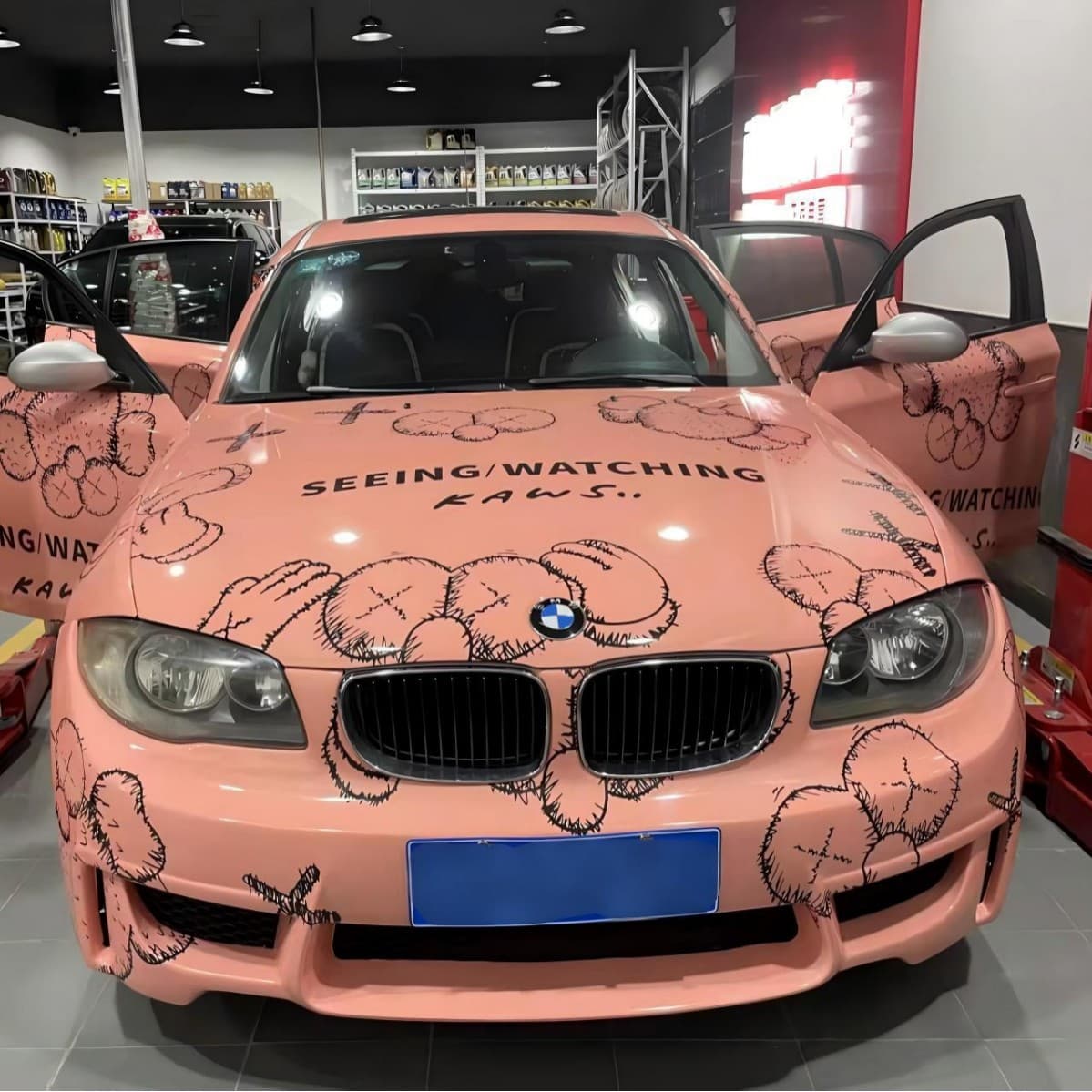 Suitable for BMW 1 Series E87E88 modified 1M large surround modified front bumper and rear bumper 2004-2015ABS cross-border