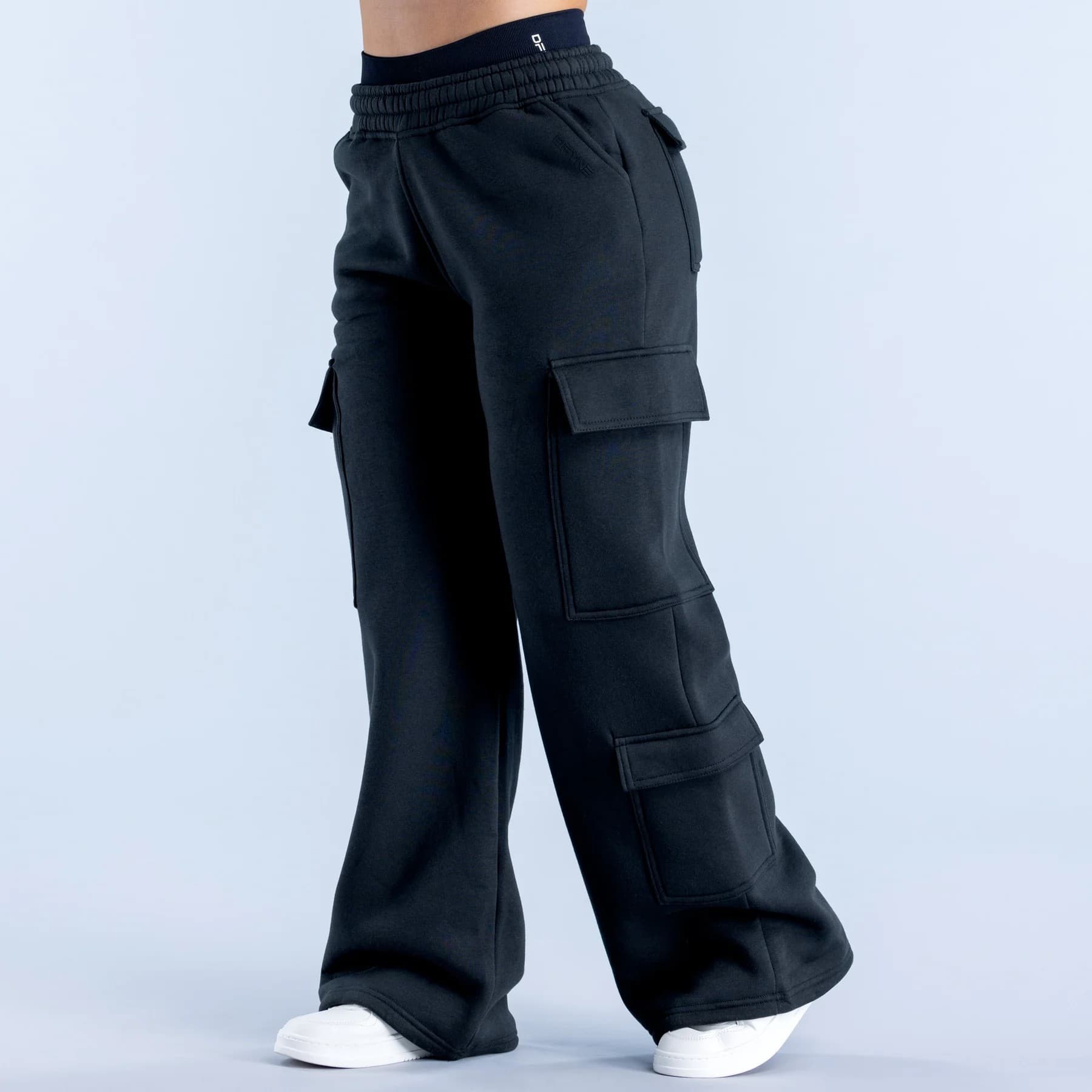 DFYNE New Fall/Winter Straight Leg Pants Trendy Sweatpants Cargo Pocket Wide Leg Pants Street Loose Floor-Length Trousers