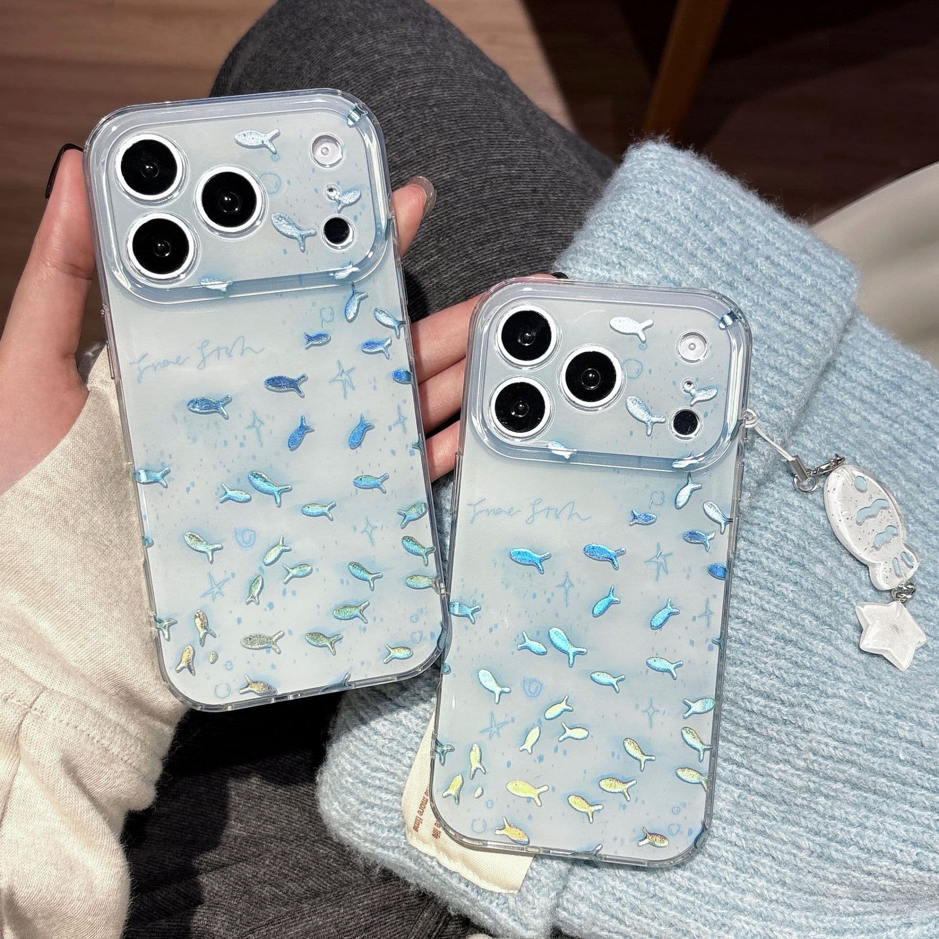 Gold-Plated Fish Design Phone Case for iPhone 17 Pro Max, Compatible with iPhone 14, 15 Pro, and 17