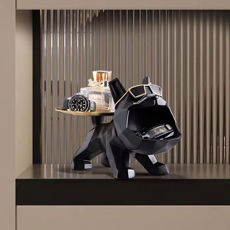 Cross-border Key Holder Decor, Living Room Entrance French Bulldog Shoe Cabinet Organizer Entry Tray, Entryway Gift Home
