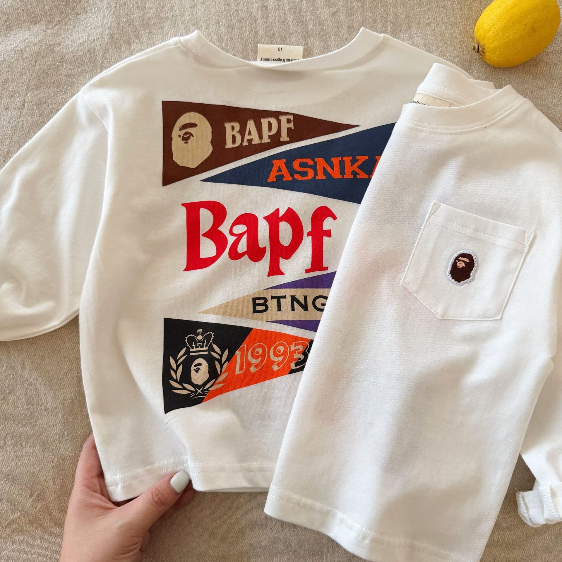 Boys' long-sleeved T-shirt with letters, children's spring and autumn bottoming shirt, Korean version 1-6 years old baby pullover T-shirt, trendy one-piece drop shipping