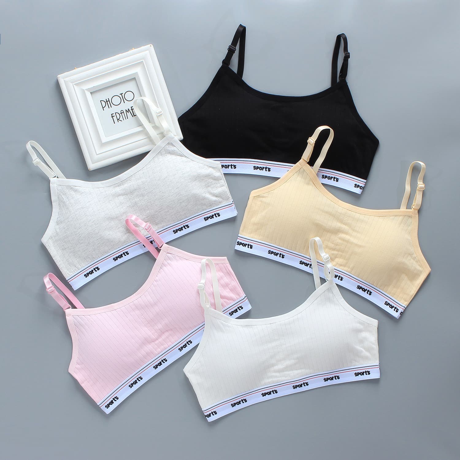 Girls' Bra Vest Camisole Cotton Developmental Underwear Children's Tube Top Ages 11-14 Middle School Student