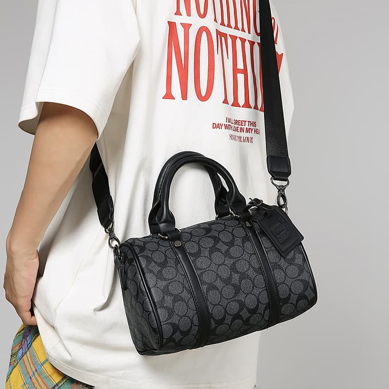 Korean Style Fashion Bag Men's Crossbody Bag Niche Versatile New Men's Bag Boston Bag Unisex Commute Handbag
