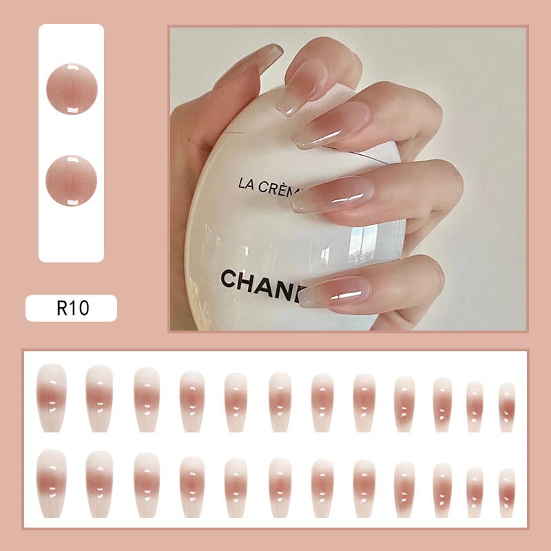 Detachable Short Press-On Nails Cartoon Blush False Nail Tips Finished Wholesale