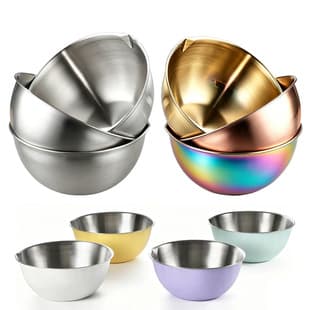 Japanese and Korean Export Graduated Pouring Spout Stainless Steel Salad Mixing Bowl, Household Baking Egg Beater Bowl, Salad Bowl