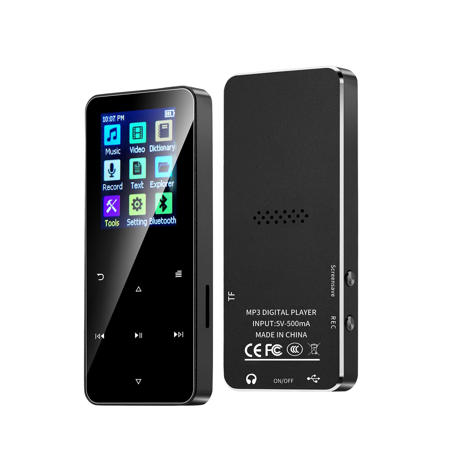 New Touchscreen MP3 Portable Music Player Student Version Bluetooth MP4 Metal Music Player with Recording and Card Output