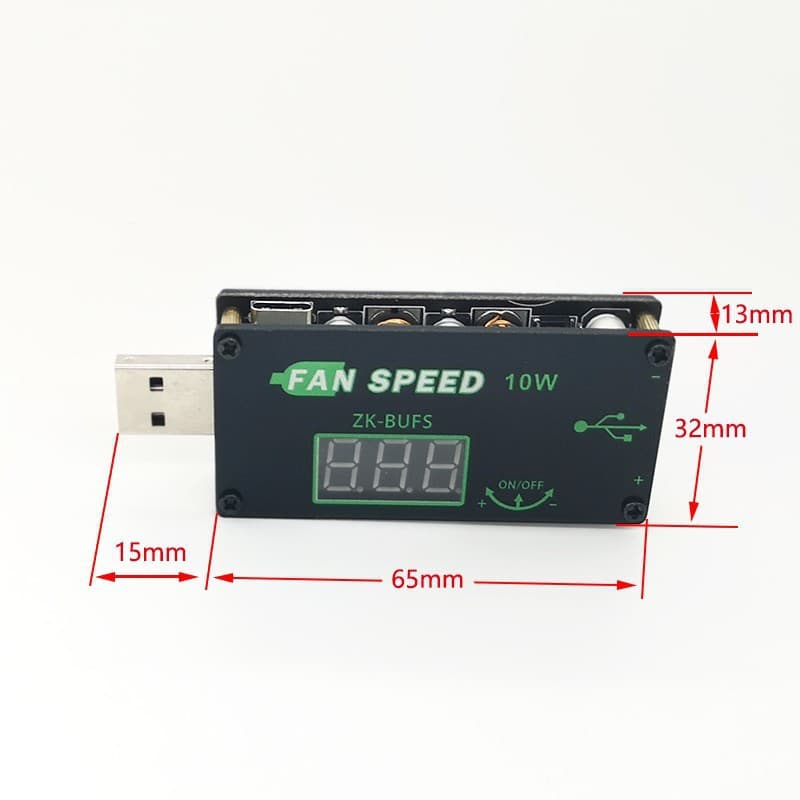 USB Fan Speed Controller LED Dimmer High Power 10W Router CPU Cooling Office Dorm Desktop BUFS