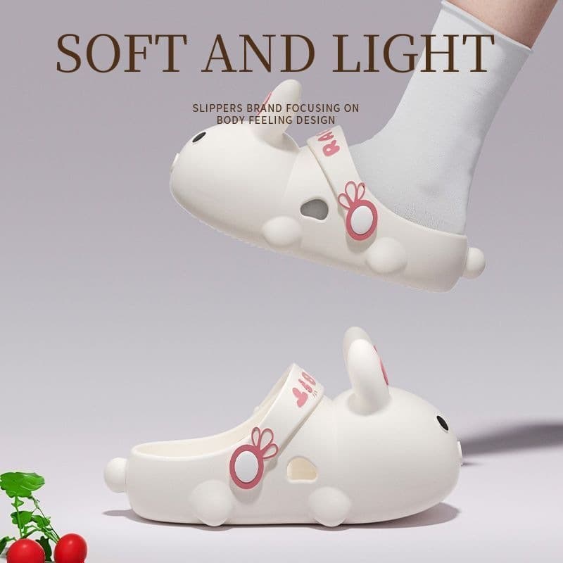 Cartoon Cute Rabbit Hole Shoes for Girls Summer Cool Closed-Toe Sandals Non-Slip Outdoor Women's