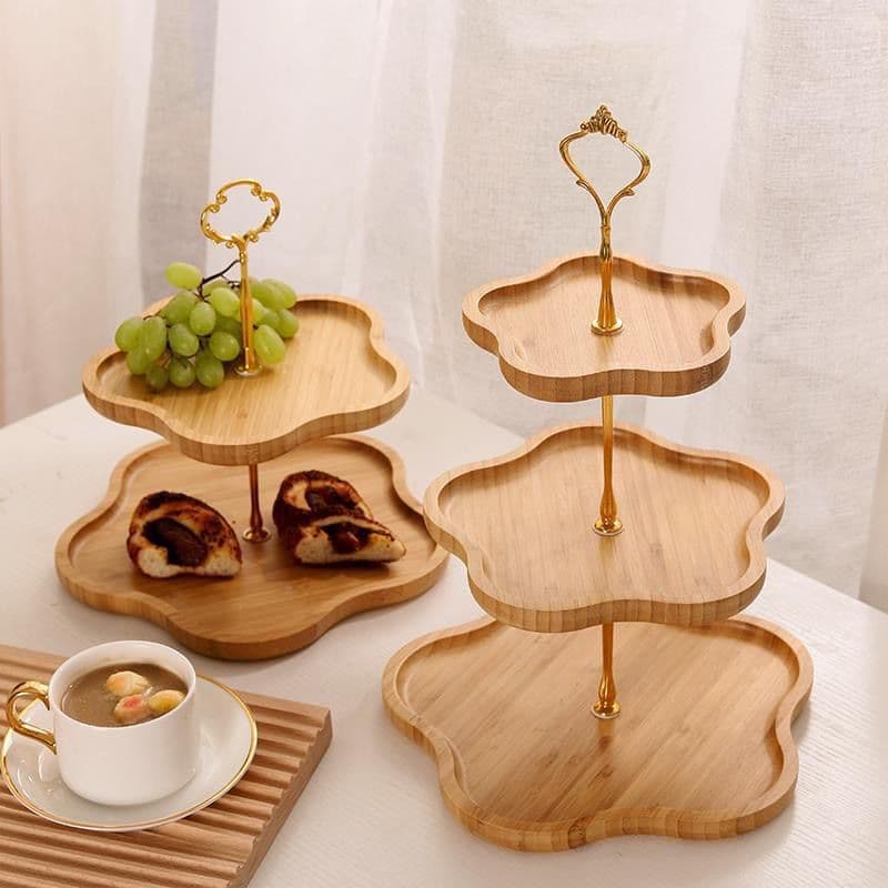 Multi-layer fruit plate living room home coffee table three-layer double-layer snack plate afternoon tea tableware snack shelf candy plate