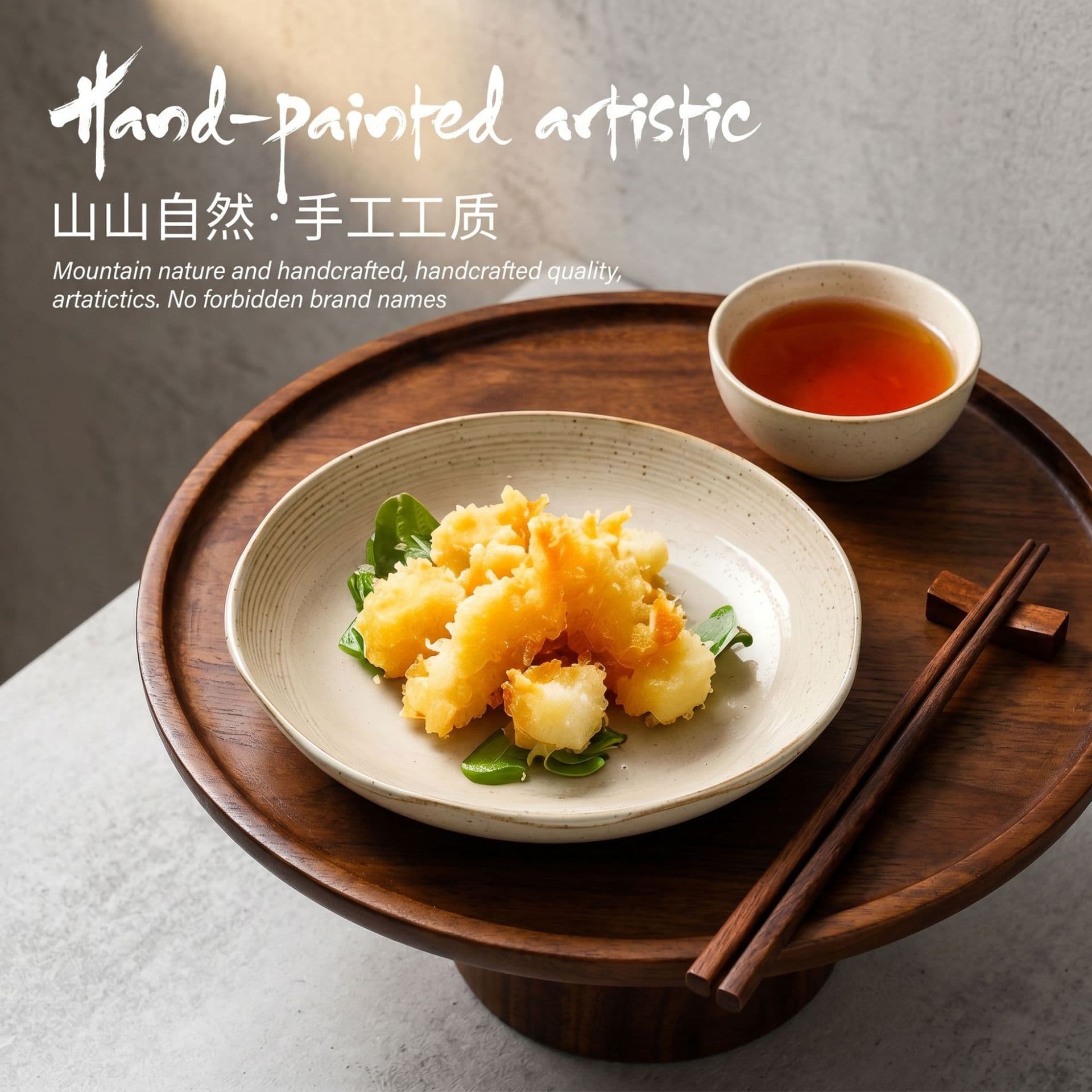 Mountain Breeze Rustic Ceramic Dinnerware Deep Plate Soup Plate Cold Dish Plate Western Straw Hat Plate Flying Saucer Pasta Plate Dessert Plate Restaurant
