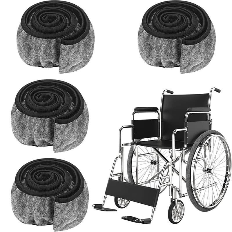 Cross-border 4pcs Wheelchair Tire Protective Covers, Elderly Wheelchair Protective Sleeves, Medical Care Wheel Anti-Skid Covers