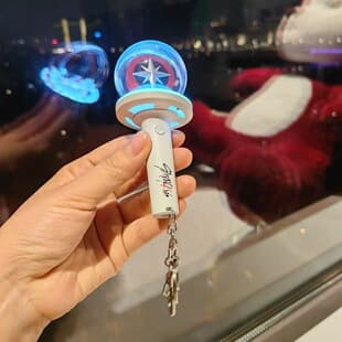 Stray Kids 1st 2nd Generation Mini Light Stick Glow Keychain Pendant Official Merchandise