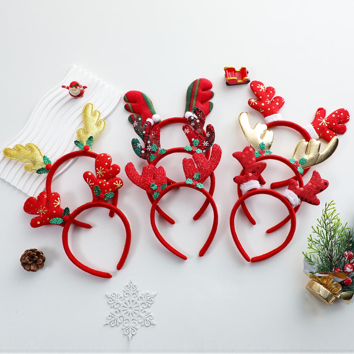 Christmas Headband Antler Hair Accessories Cross-border Christmas Decoration Small Gift Hair Clip Hairpin