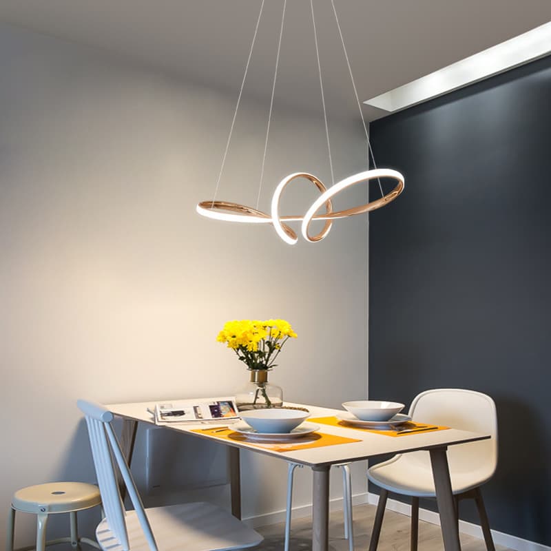 Nordic Restaurant Pendant Light Creative Personality Bedroom Small Living Room Postmodern Art Lines Luxury Bar Dining Table Pendant Light