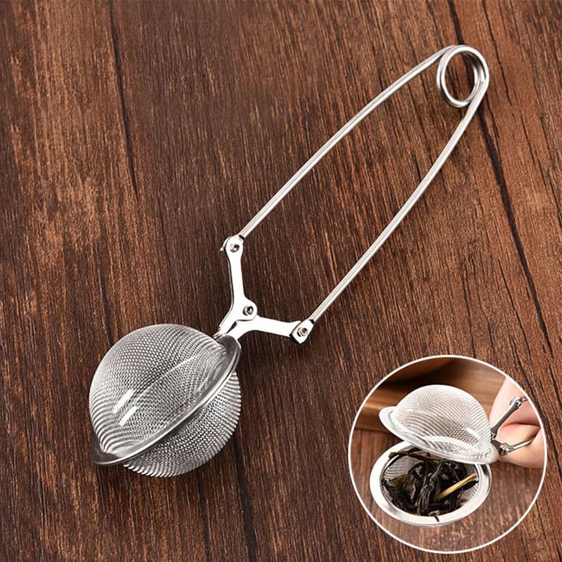 Creative 304 Stainless Steel Handle Tea Balls, Tea Tongs, Mesh Filters for Tea and Hotpot Seasoning