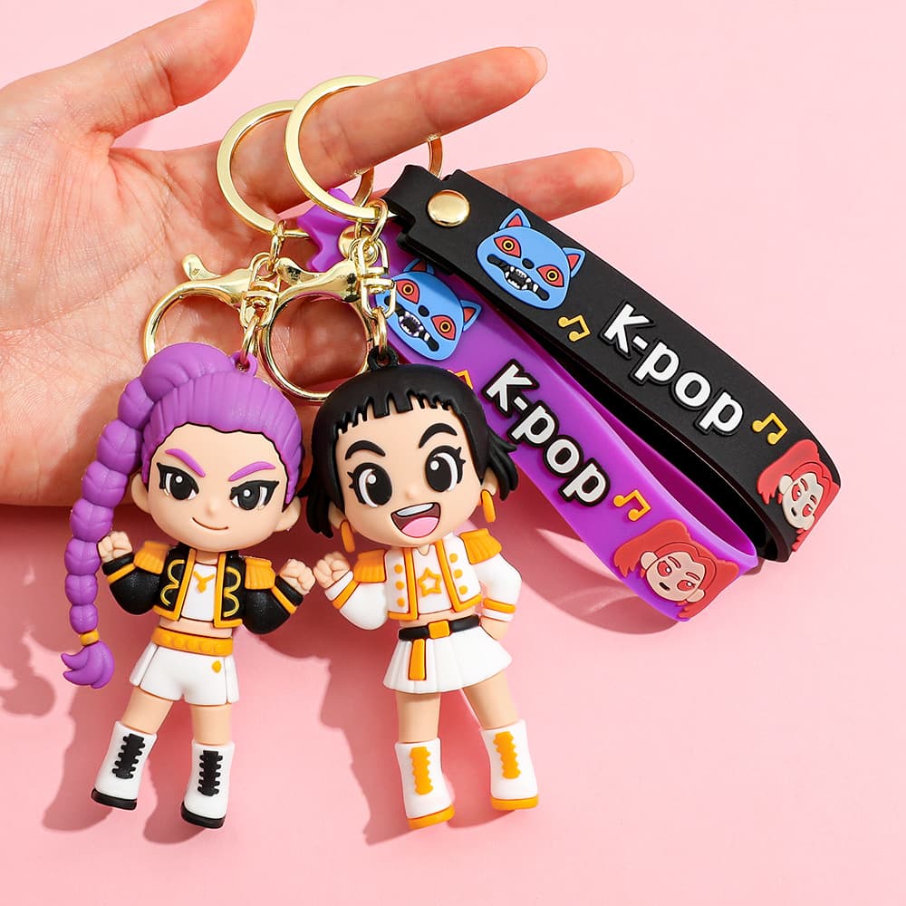 New Cross-Border KPOP Demon Hunters Plush Derpy Keychain Charm Korea