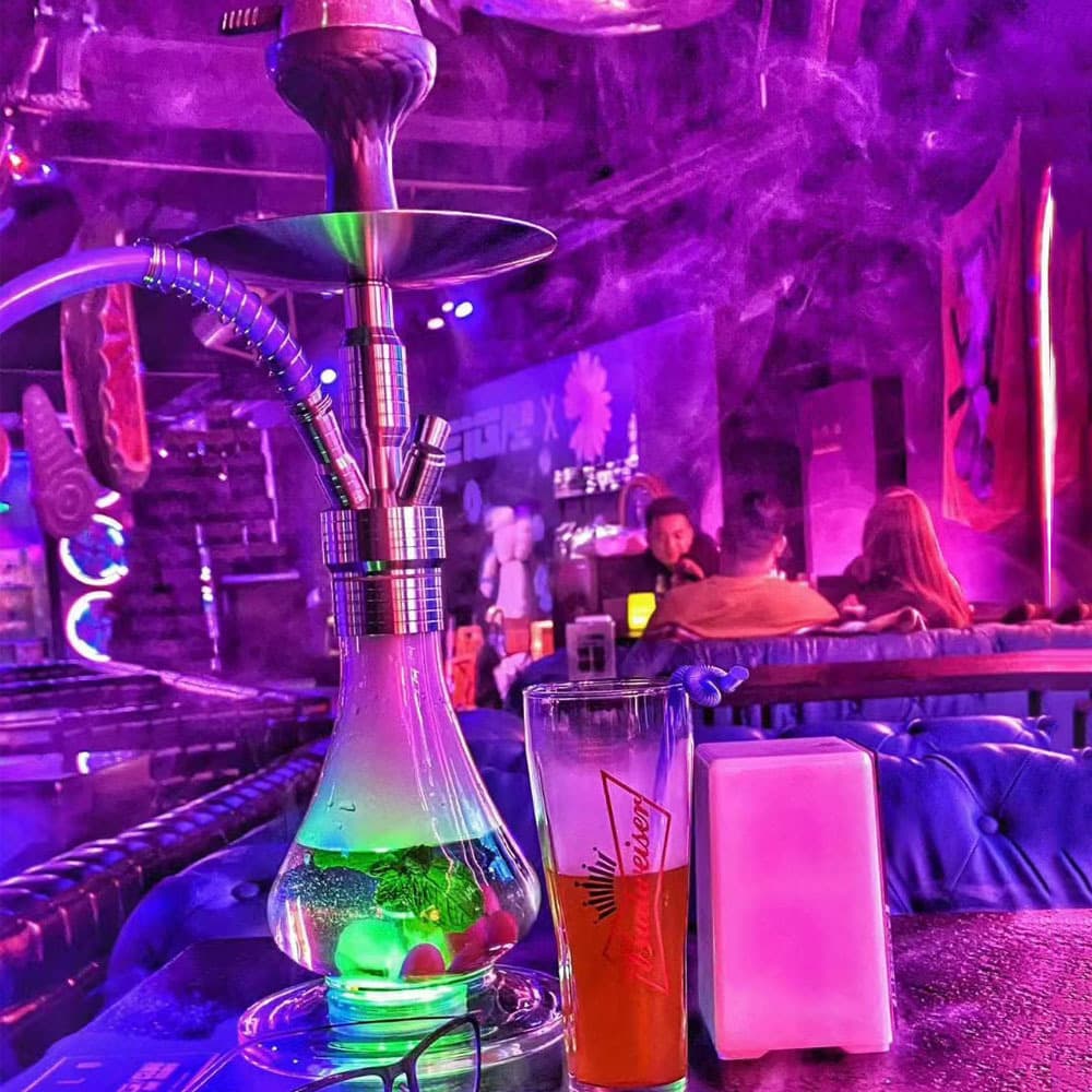 New Cross-Border Arabic Hookah Full Set Bar Pot Stainless Steel Home Use Shisha Large Single/Double Tube Hookah