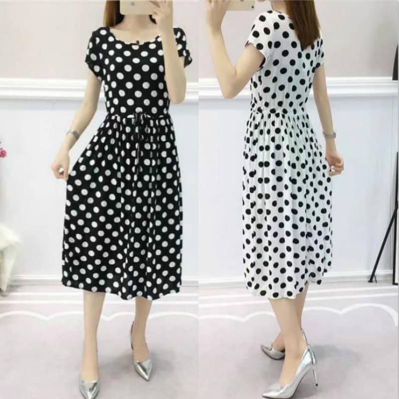 Cotton and Silk Blend Midi Dress Summer Fashion Outerwear Sleep Dress Mother Plus Size Floral Rayon Sleep Dress Casual