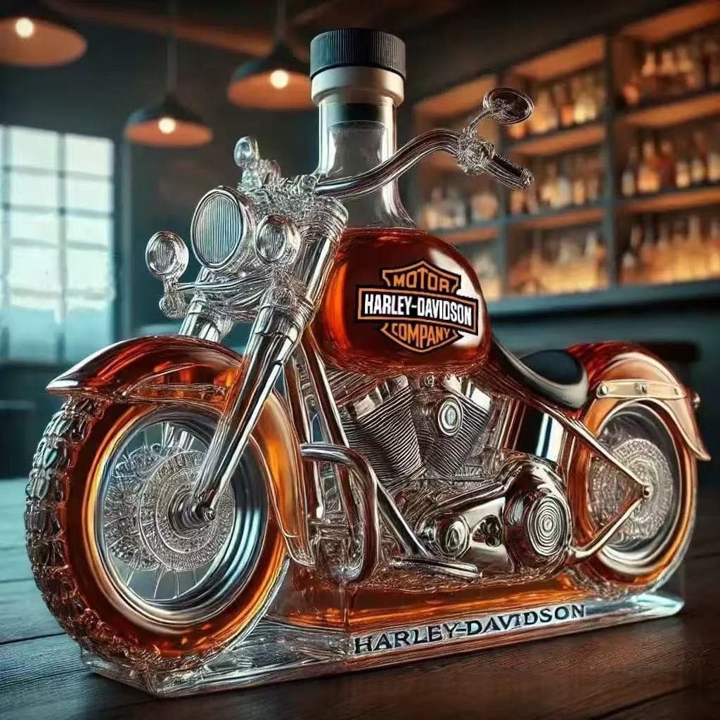 Cross-border new products Whiskey small bottles Harley-Davidson motorcycle glass bottles High borosilicate glass foreign wine bottles