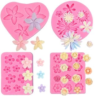 Daisy Butterfly Aromatherapy Gypsum Liquid Silicone Mold Cake Decoration DIY Gum Paste Fondant Mold