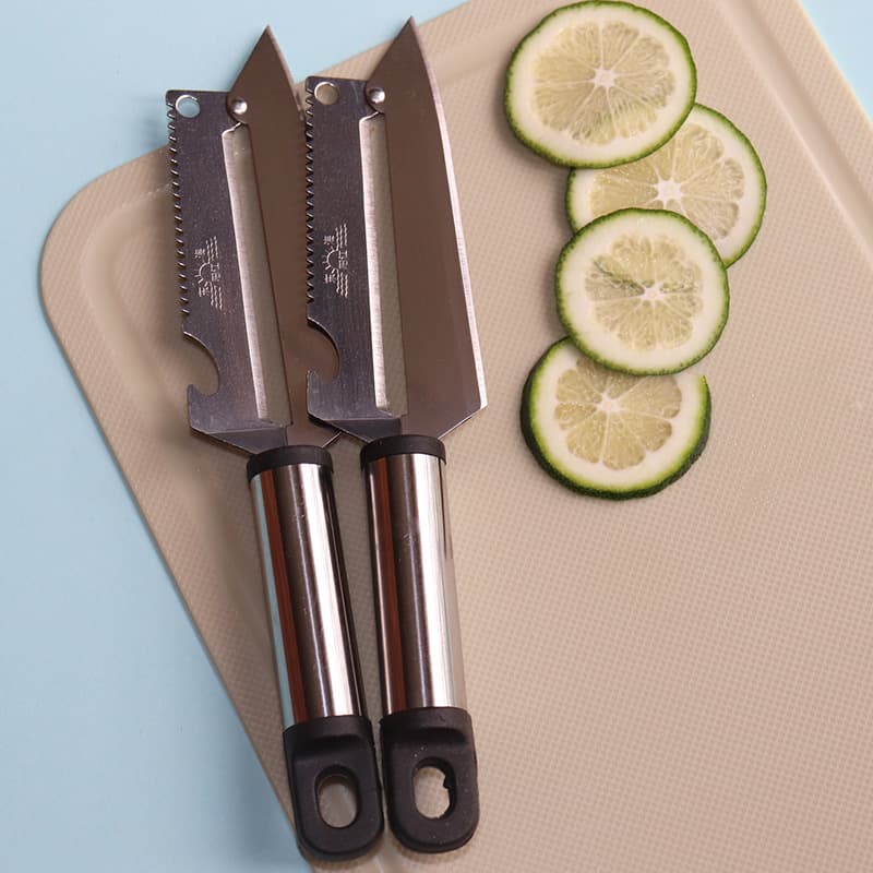 Stainless Steel Peeler, Multi-purpose Peeling and Shredding Tool, Fruit and Vegetable Prep, Bottle Opener, 4-in-1 Kitchen Gadget