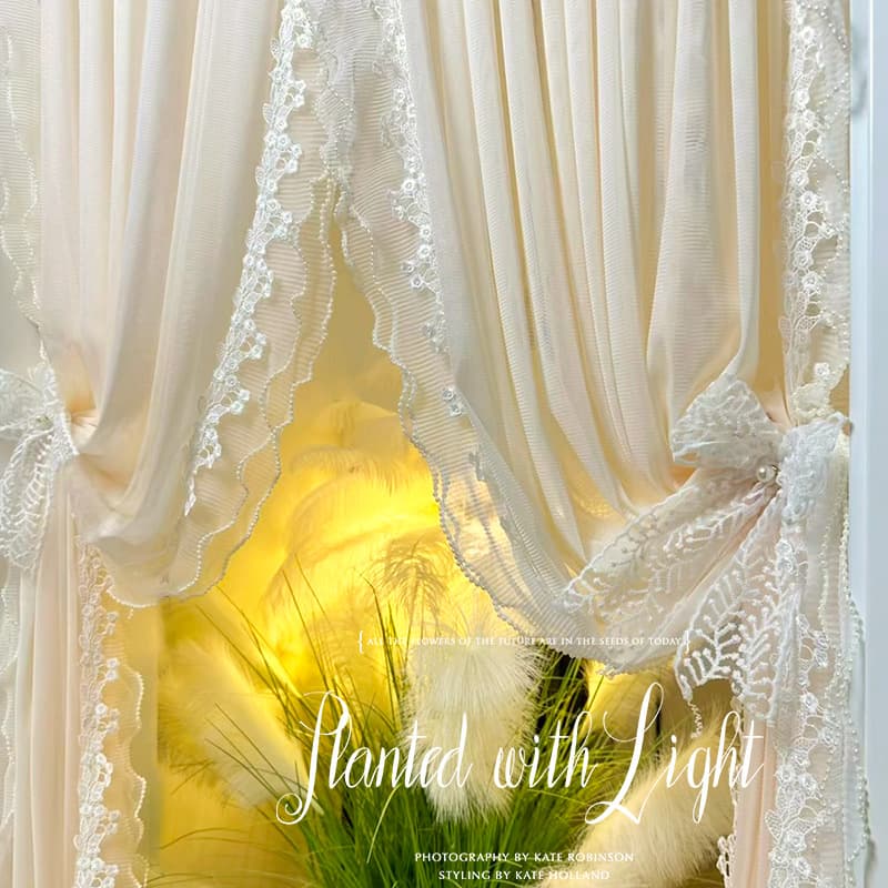 [Luxury Double Layer] Premium Ultra-Soft Door Curtain, High-End Ambiance, No-Drilling Dreamy Sheer Curtain Partition