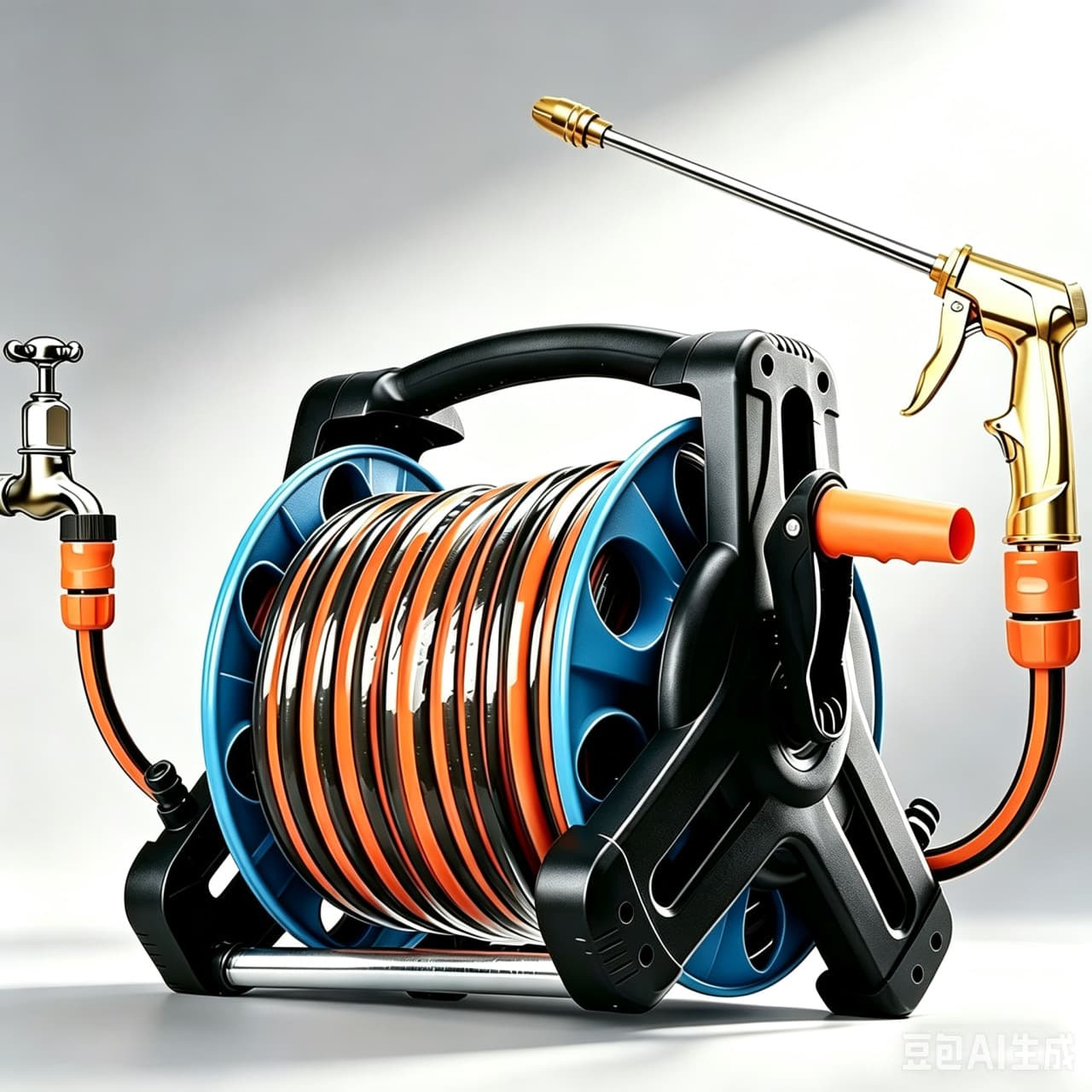 High-Pressure Car Wash Water Gun Hose Pipe Booster Nozzle Car Cleaning Tool Watering Garden Set with Storage, Home Use