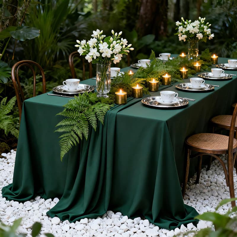 Cross-border Modern Minimalist Matte Wrinkle-Resistant Knitted Fabric Tablecloth for Weddings, Banquets, Conferences, Hotels, and Dining Tables